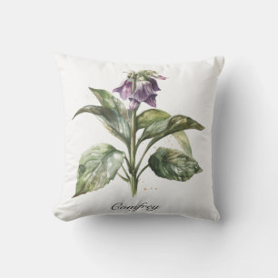 Coussin de jeté Serene Watercolor Comfrey, personn