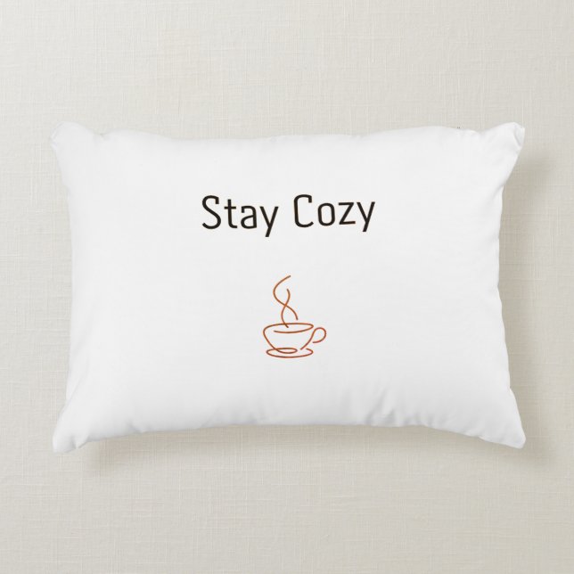 Coussin de jeté Stay Cozy | Déco minimale et cosy (Devant)