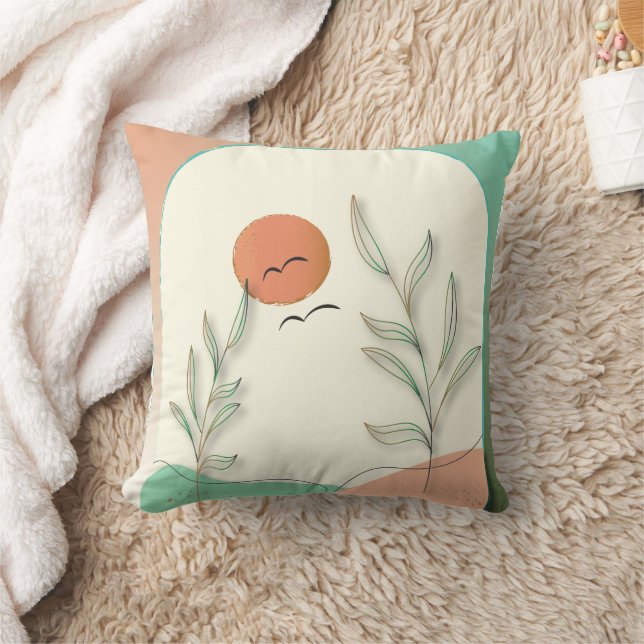 Coussin de jetée de coucher de soleil (Couverture)