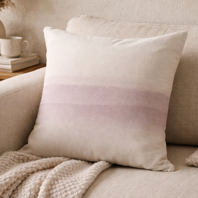 Coussin de jetée Mauve Crépuscule Atténué (A twilight-toned accent that grounds living rooms with subtle movement)
