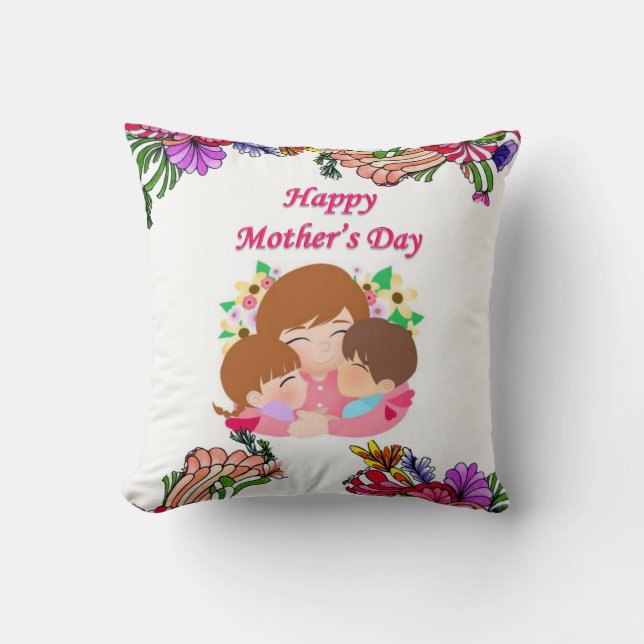 Coussin de jetée pour la fête des mères (Recto)