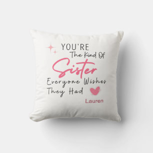 Coussin de jeton de la sorte de sœur - Cadeau pers