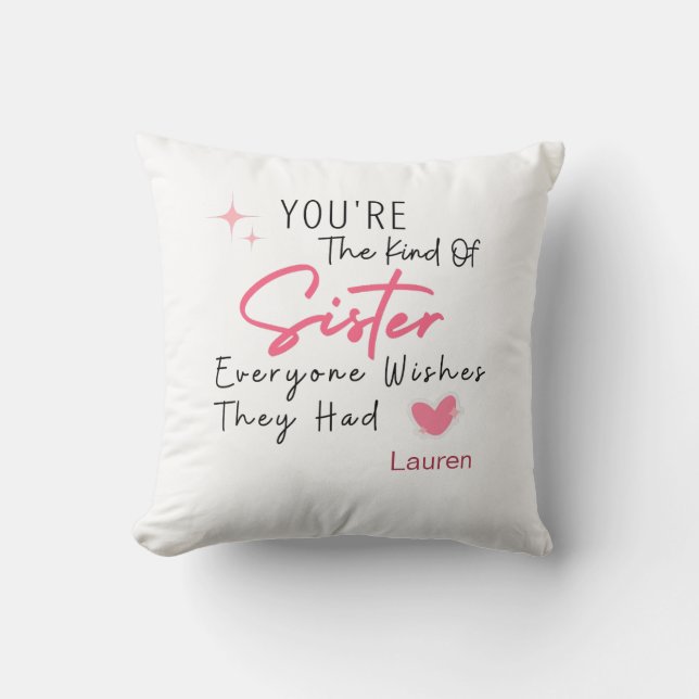 Coussin de jeton de la sorte de sœur - Cadeau pers (Recto)