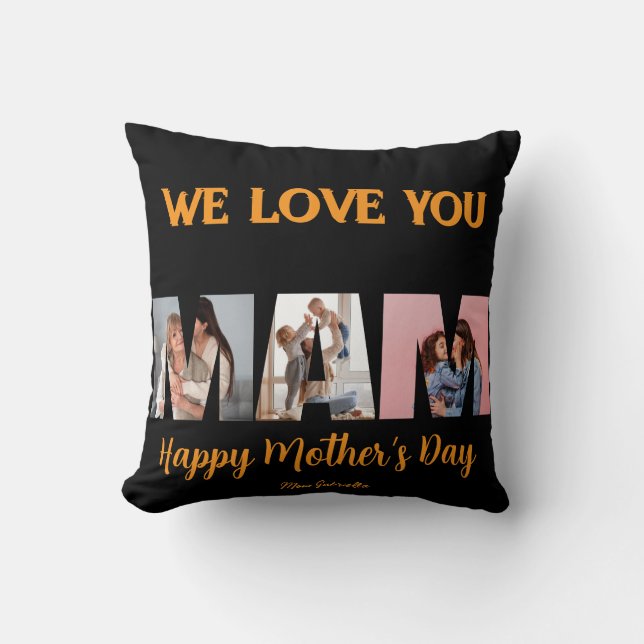 Coussin de jeton doré 2026 'Nous t'aimons maman' (Recto)