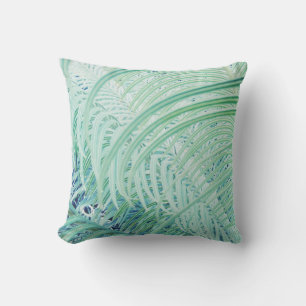 Coussin de jeton imprimé de plante élégante vert d