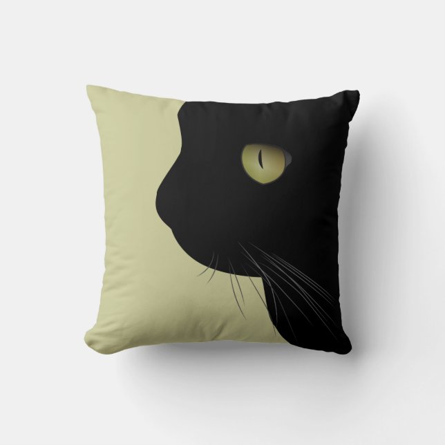 Coussin de Kitty de chat noir (Recto)