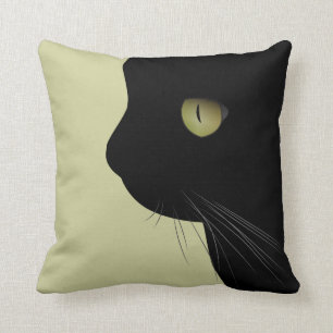 Coussin de Kitty de chat noir