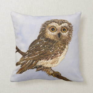 Coussin de la Chouette de Saw-Whet