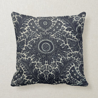 Coussin de LA de musée de point de Pin d'indigo