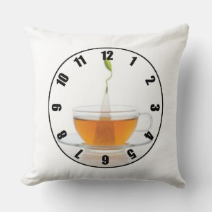 Coussin de la face de l'horloge de la coupe de thé