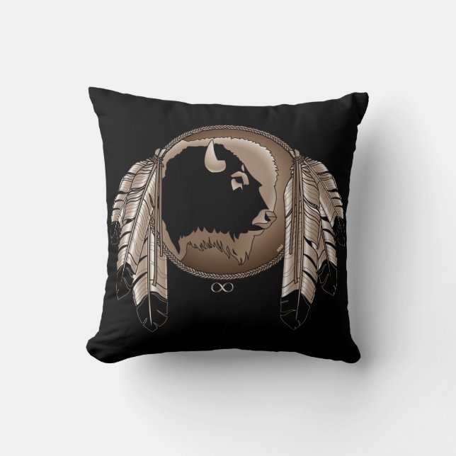 Coussin de la faune tribale Art autochtone Coussin (Recto)