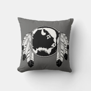 Coussin de la faune tribale Coussins de Buffalo