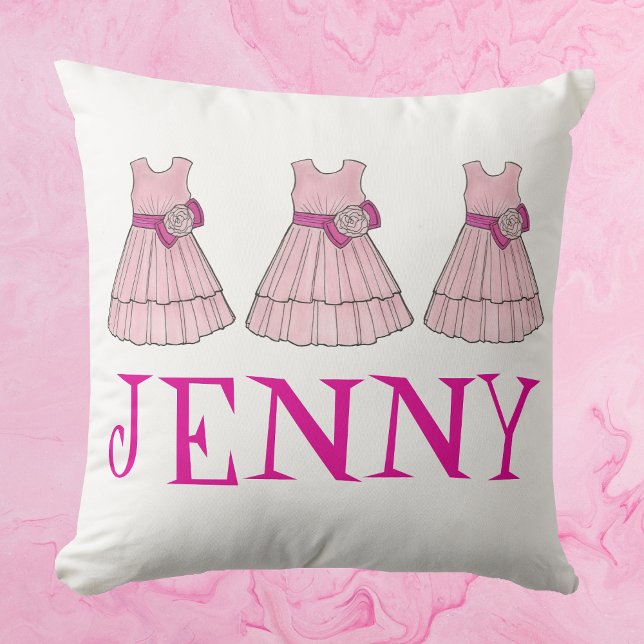 Coussin de la fête de la Flower Girl rose Pageant (Flower Girl Pillow)