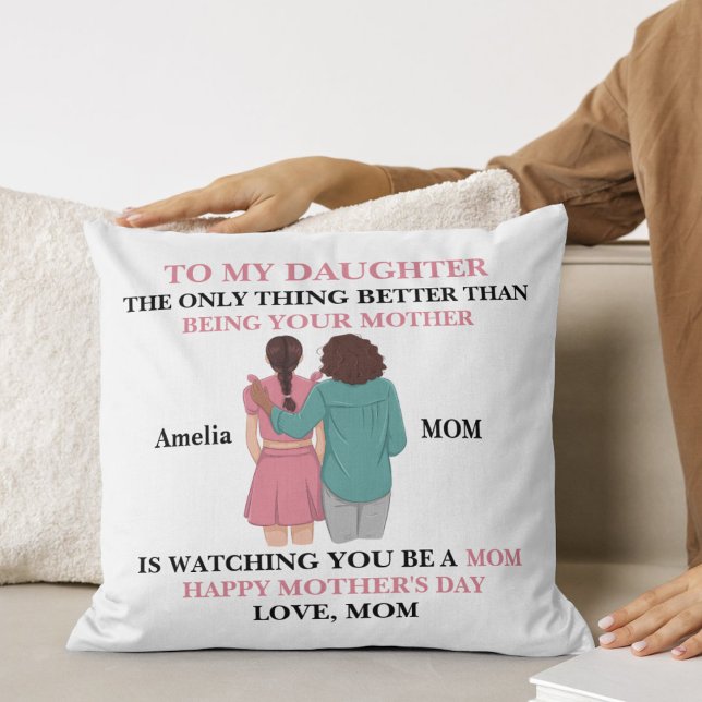 Coussin De la fille à la maman L'amour de grand-mère pour  (Créateur téléchargé)