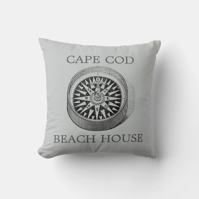 Coussin de la maison Compass Cape Cod Beach (Recto)