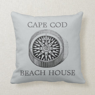 Coussin de la maison Compass Cape Cod Beach
