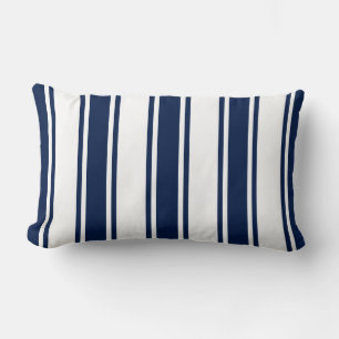 Coussin de la marine Bleu Nautique rayé