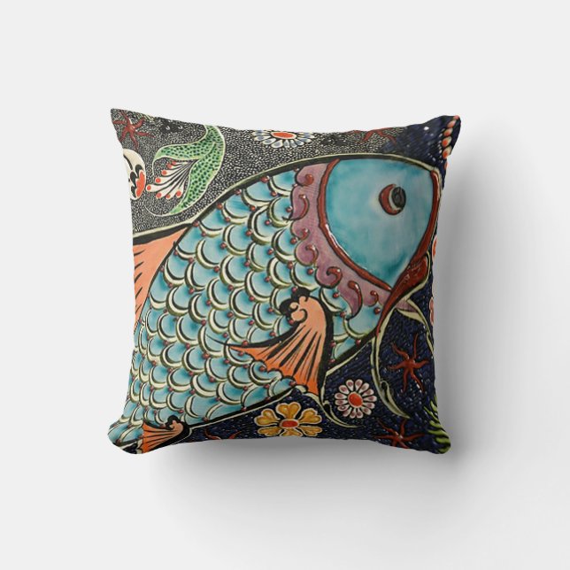 Coussin de la mosaïque de Koi (Recto)