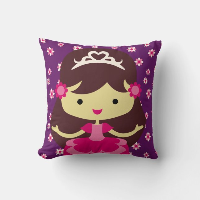 Coussin de la petite princesse Dark Haired (Recto)