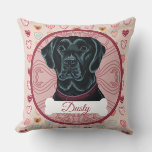 Coussin de la Saint-Valentin pour Labrador Retriev