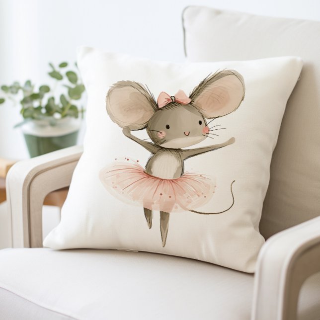 Coussin de la souris Ballerina adorable, jolie crè (Créateur téléchargé)