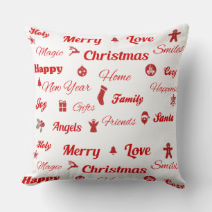 Coussin de la typographie de Noël