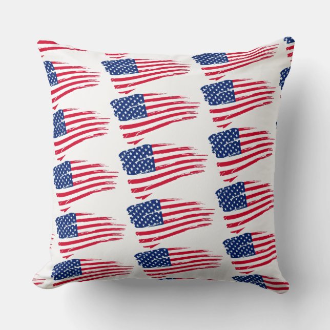Coussin de l'accent du drapeau patriotique américa (Recto)