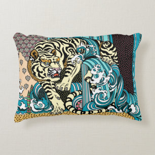 Coussin de l'accent du tigre blanc Feng Shui