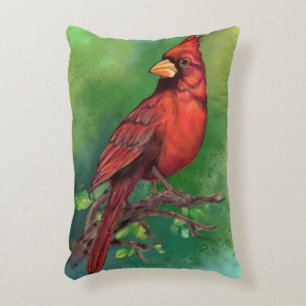 Coussin de l'accent ornithologique du Cardinal rou