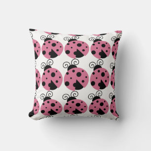 Coussin de Ladybug rose