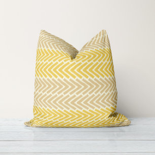 Coussin de lancer à la moutarde jaune flux flèche