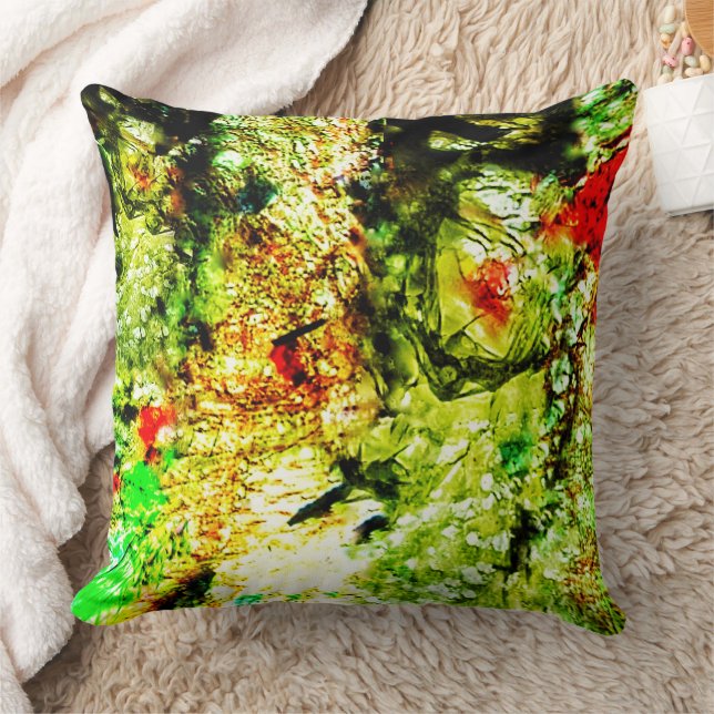  Coussin de lancer abstrait jaune, joie sans souci (Couverture)