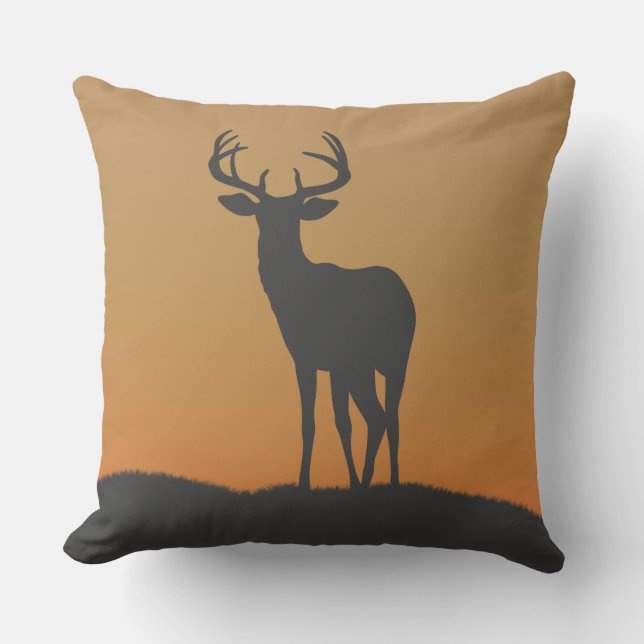 Coussin de lancer aurore cerf de Virginie (Recto)