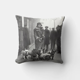 Coussin de lancer avec Bulldogs français et promen