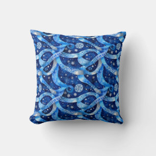 Coussin de lancer bleu d'hiver