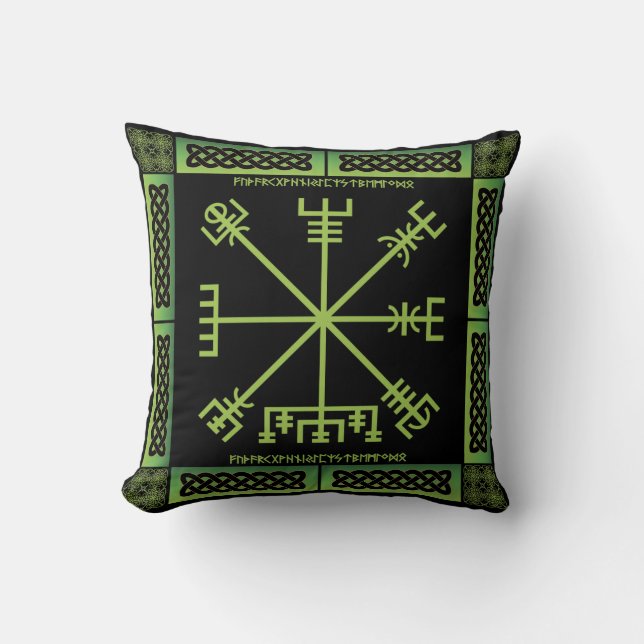 Coussin de lancer Celtic Vegvisir (carré) (Recto)
