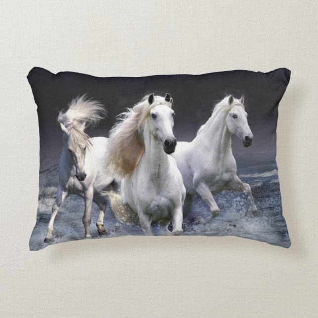 Coussin de lancer chevaux au galop (Devant)