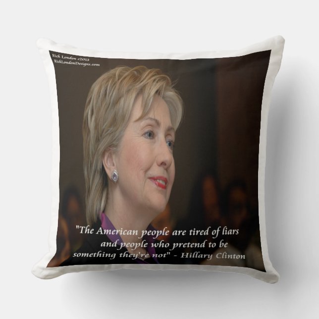 Coussin de lancer Citation d'Américains en colère  (Recto)