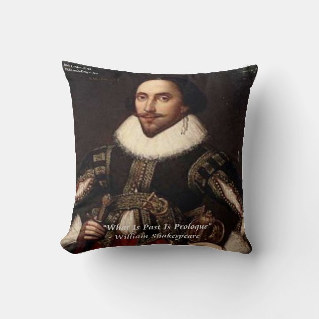 Coussin de lancer Citation Shakespeare & "Passé Pr (Recto)