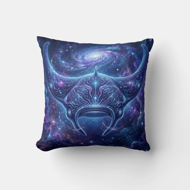 Coussin de lancer Cosmic Manta Ray (Recto)