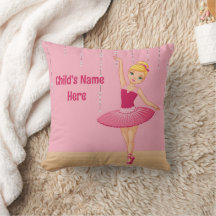 Coussin de lancer de ballerine blonde