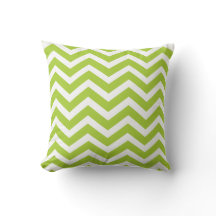 Coussin de lancer de Chevron de vert de chaux