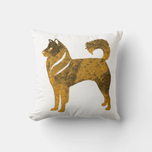 Coussin de lancer de chien doré husky