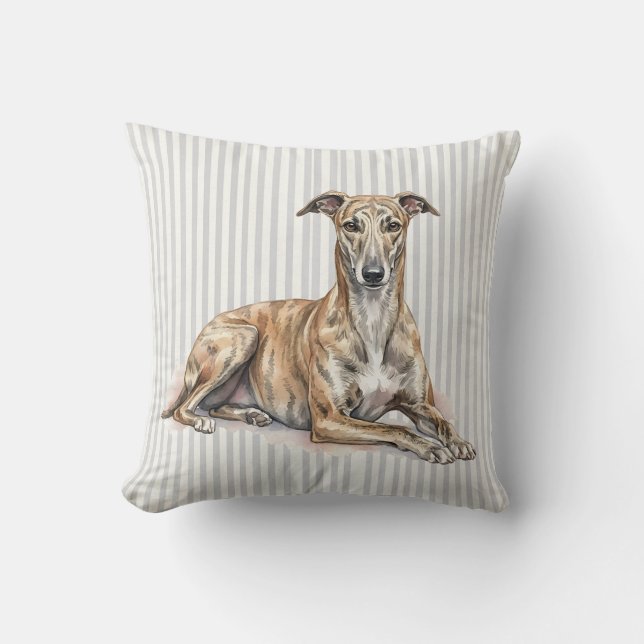 Coussin de Lancer de Chien Lévrier (Recto)