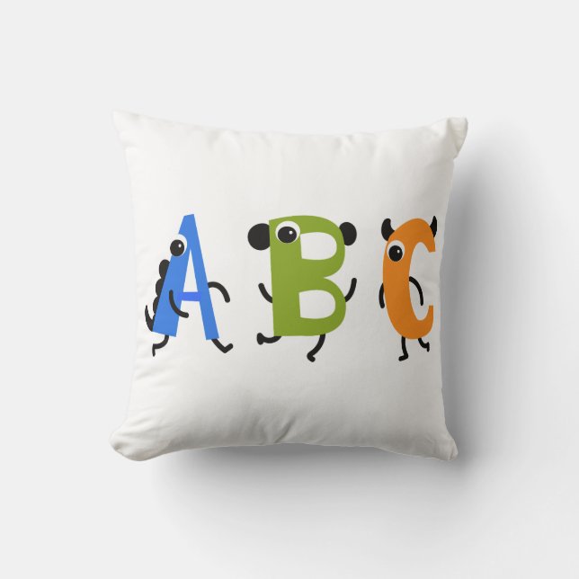 Coussin de lancer de lettre ABC (Recto)
