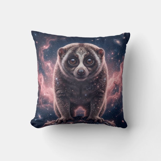 Coussin de lancer de Loris céleste – Art de nébule (Recto)