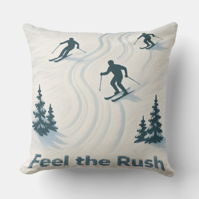 Coussin de lancer de ski Feel the Rush pour les am (Recto)