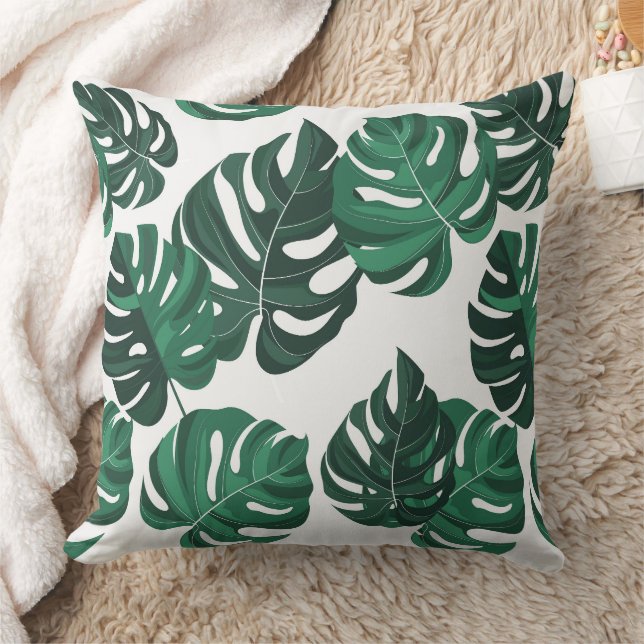 Coussin de lancer de verdure de plante Monstera (Couverture)