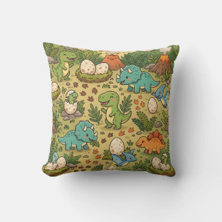Coussin de lancer d'œuf de dinosaure – Motif jungl
