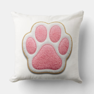 Coussin de lancer Dog Mom Empreinte de patte de